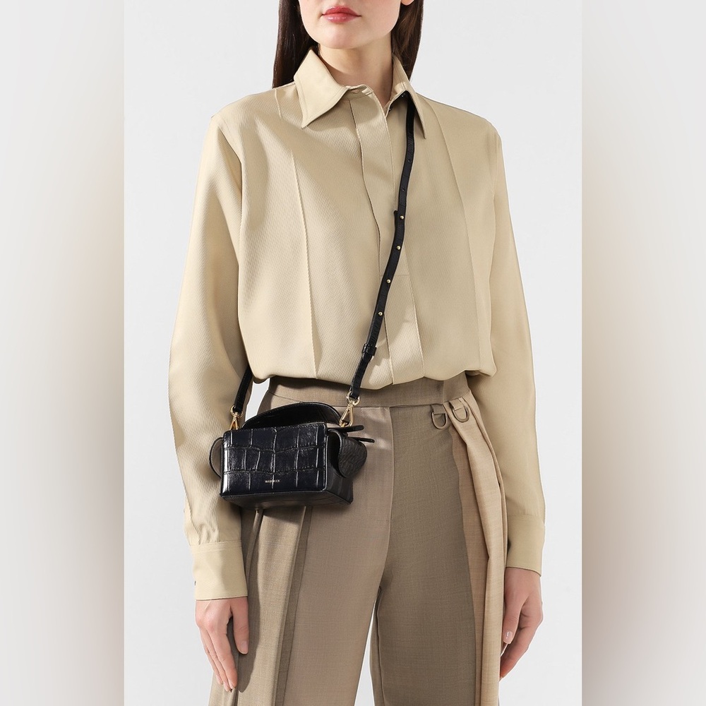 Wandler ‘Yara’ Croc Effect Leather Box Bag NWT